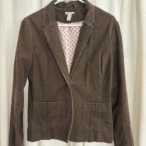 Talbots Brown Corduroy Blazer